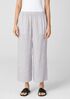 Striped Organic Linen Crinkle&nbsp;Wide-Leg Pant