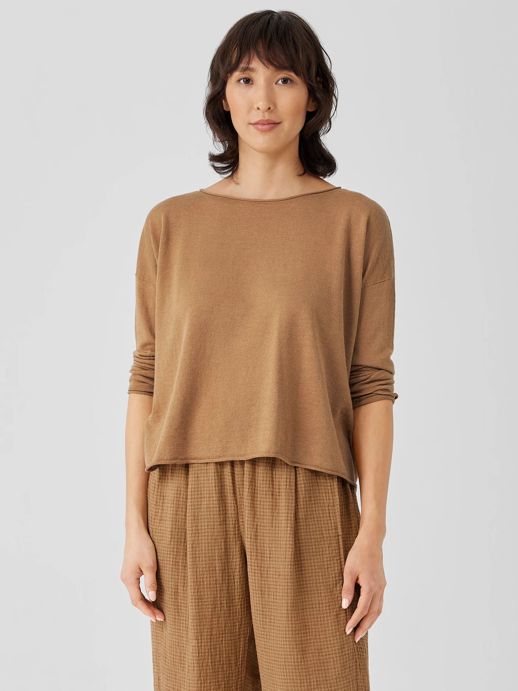 Organic Linen Cotton Jersey Box-Top