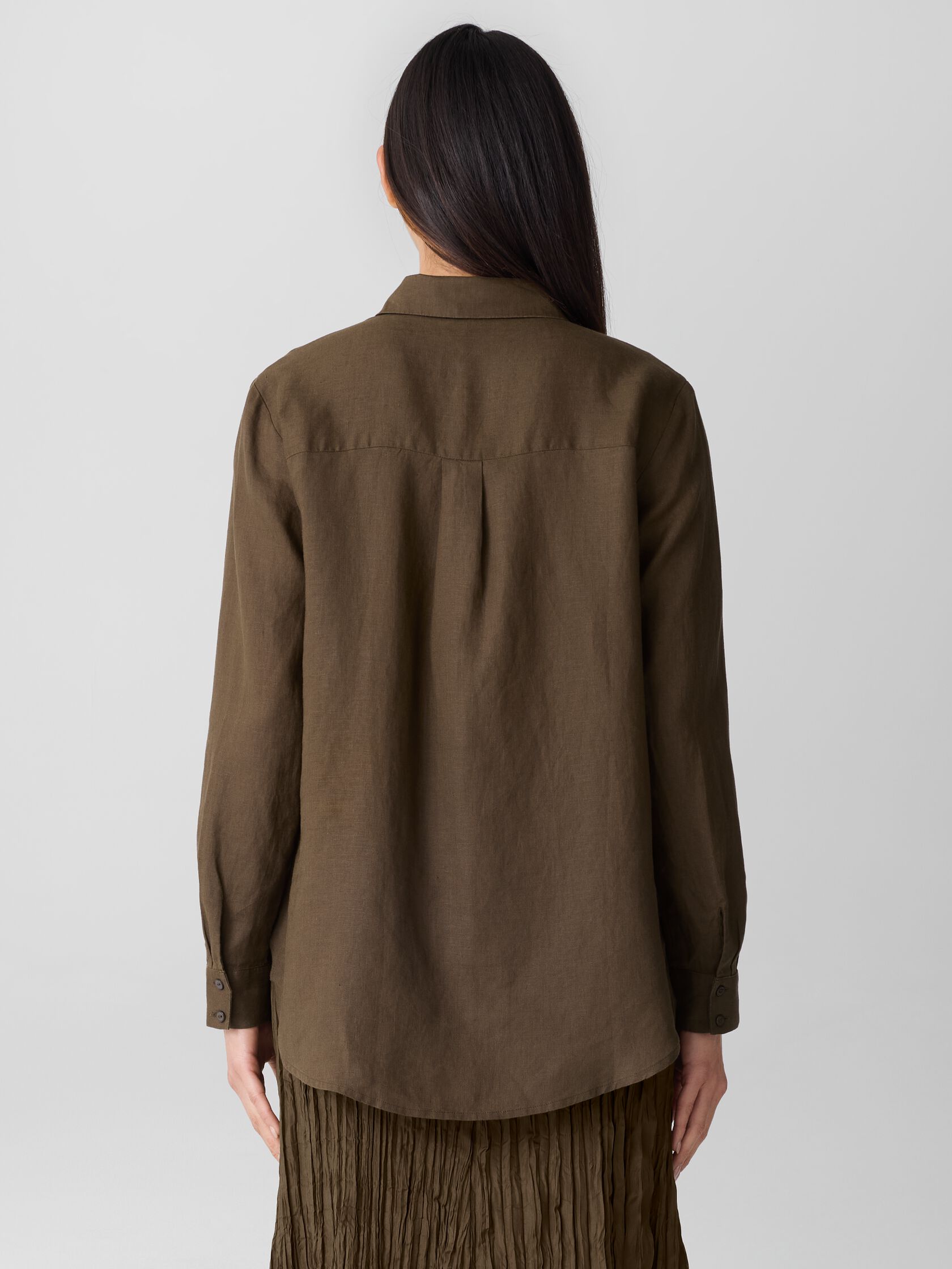 Organic Handkerchief Linen Classic Collar Shirt