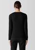Sheer Knit Long-Sleeve Tee