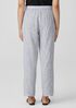 Striped Organic Linen Crinkle Lantern Pant