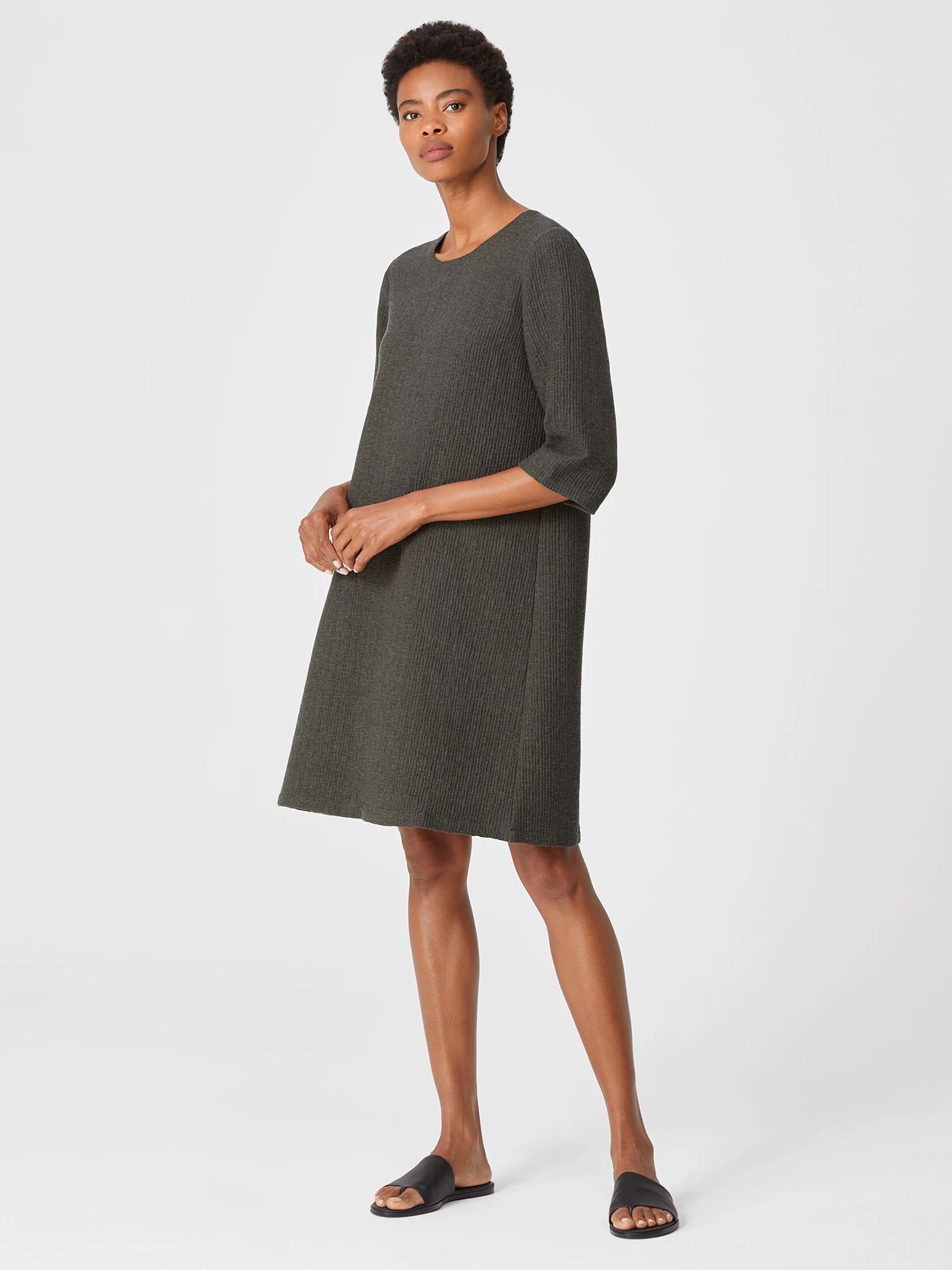 Textured Cotton Ripple Dress
