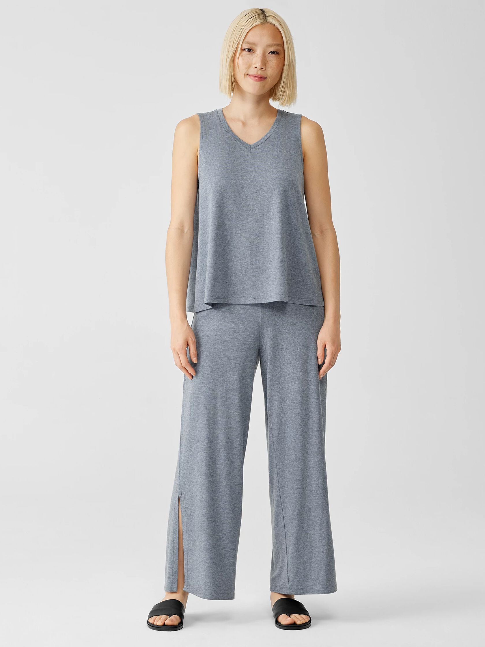 Fine Jersey Pant with Slits