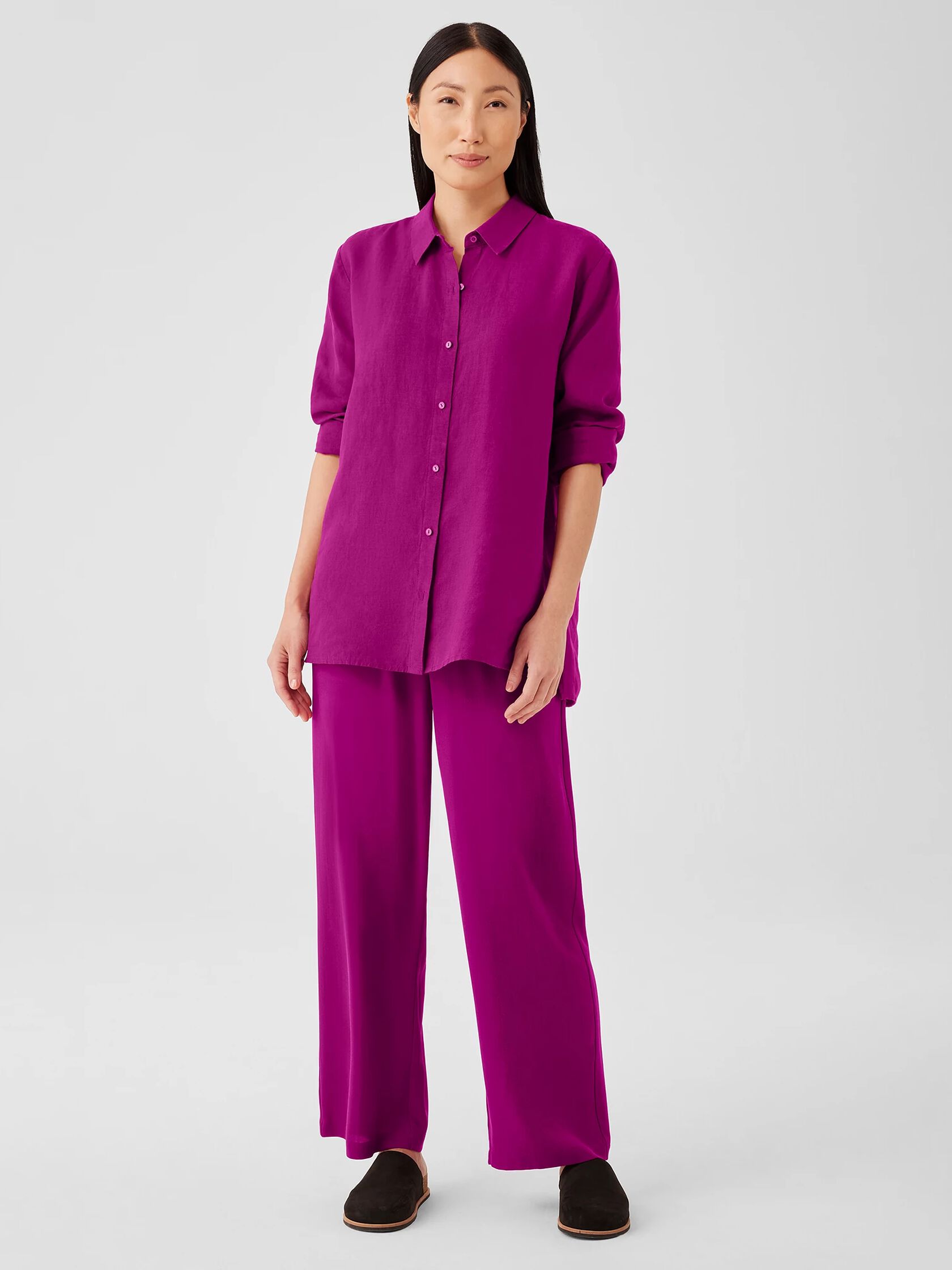 Silk Georgette Crepe Straight Pant