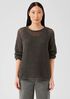 Peruvian Organic Cotton Boucle Crew Neck Top