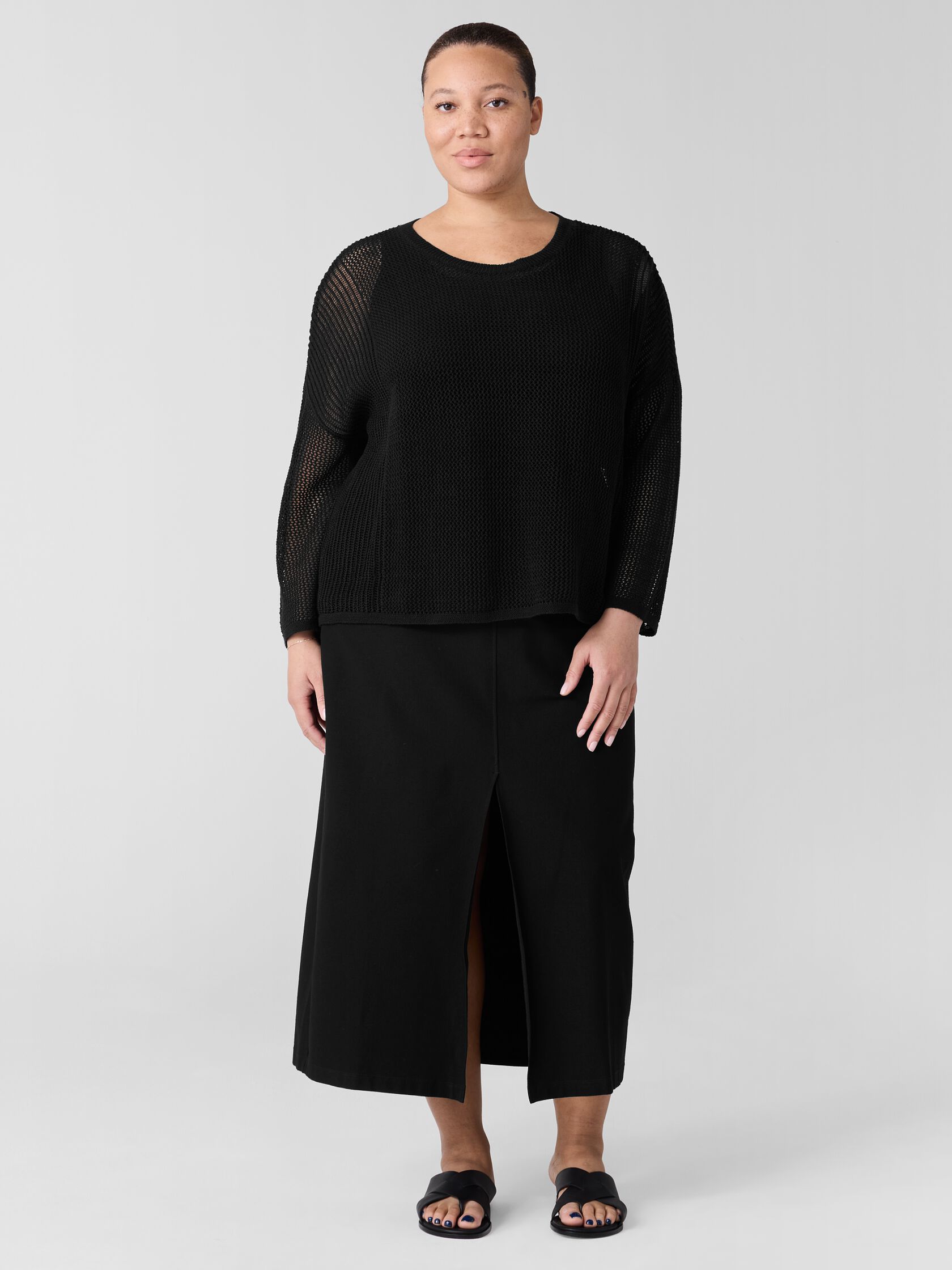 Washable Stretch Crepe Skirt