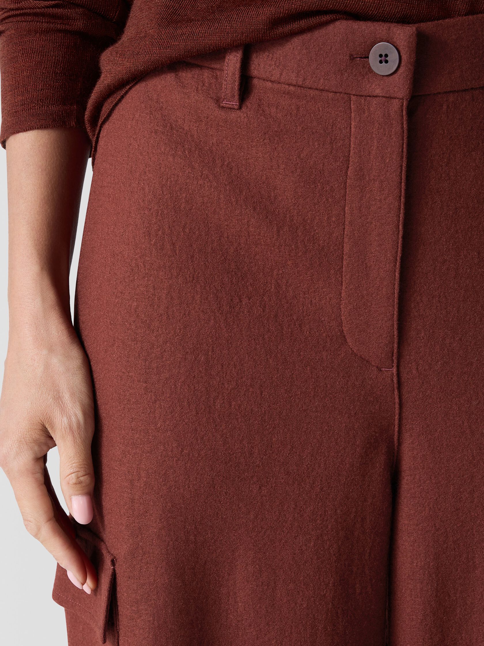 Felted Wool Jersey Cargo Pant in Regenerative Wool