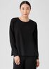 Stretch Jersey Knit Side-Zip Box-Top