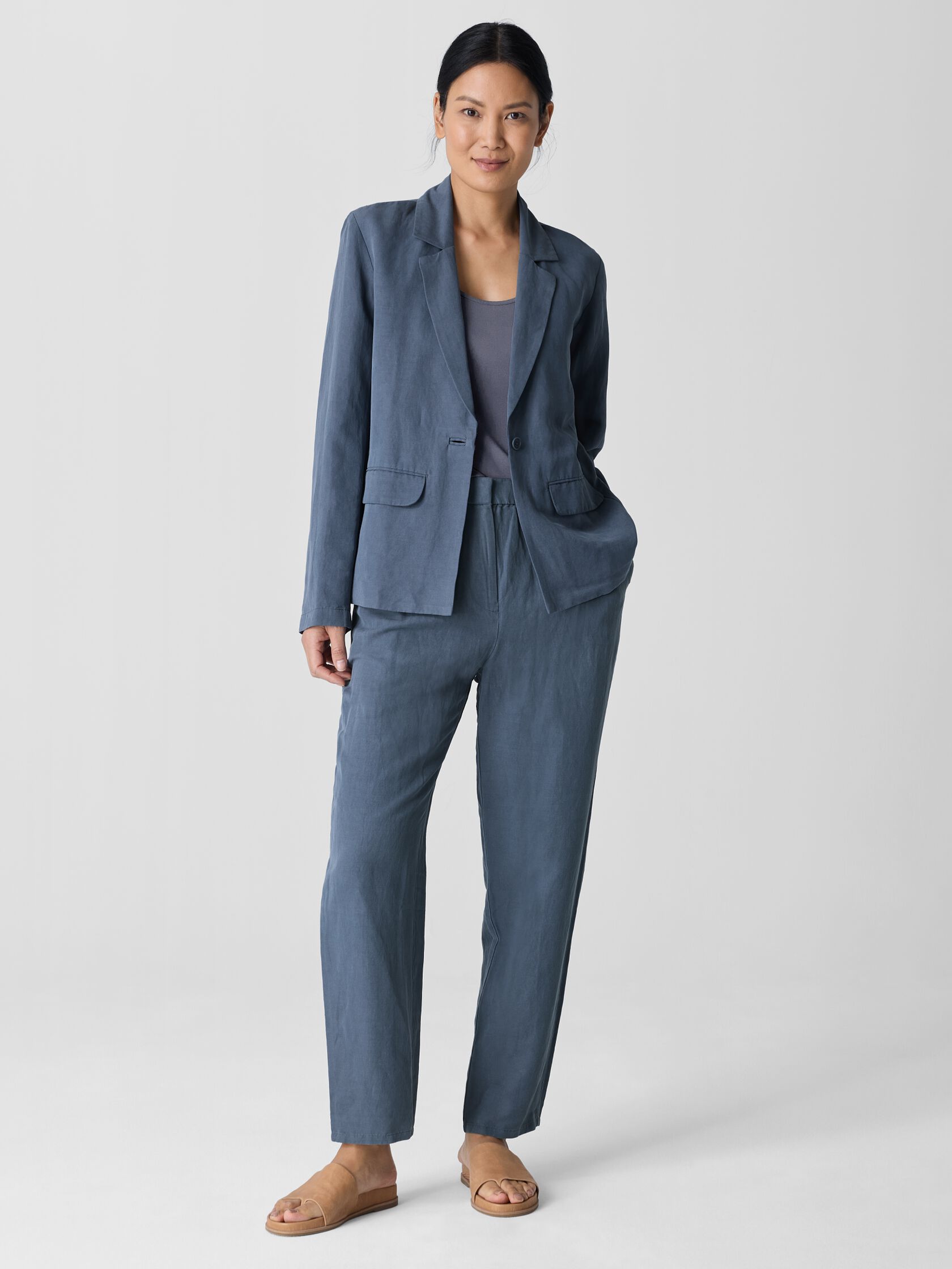 Linen Silk Twill Blazer