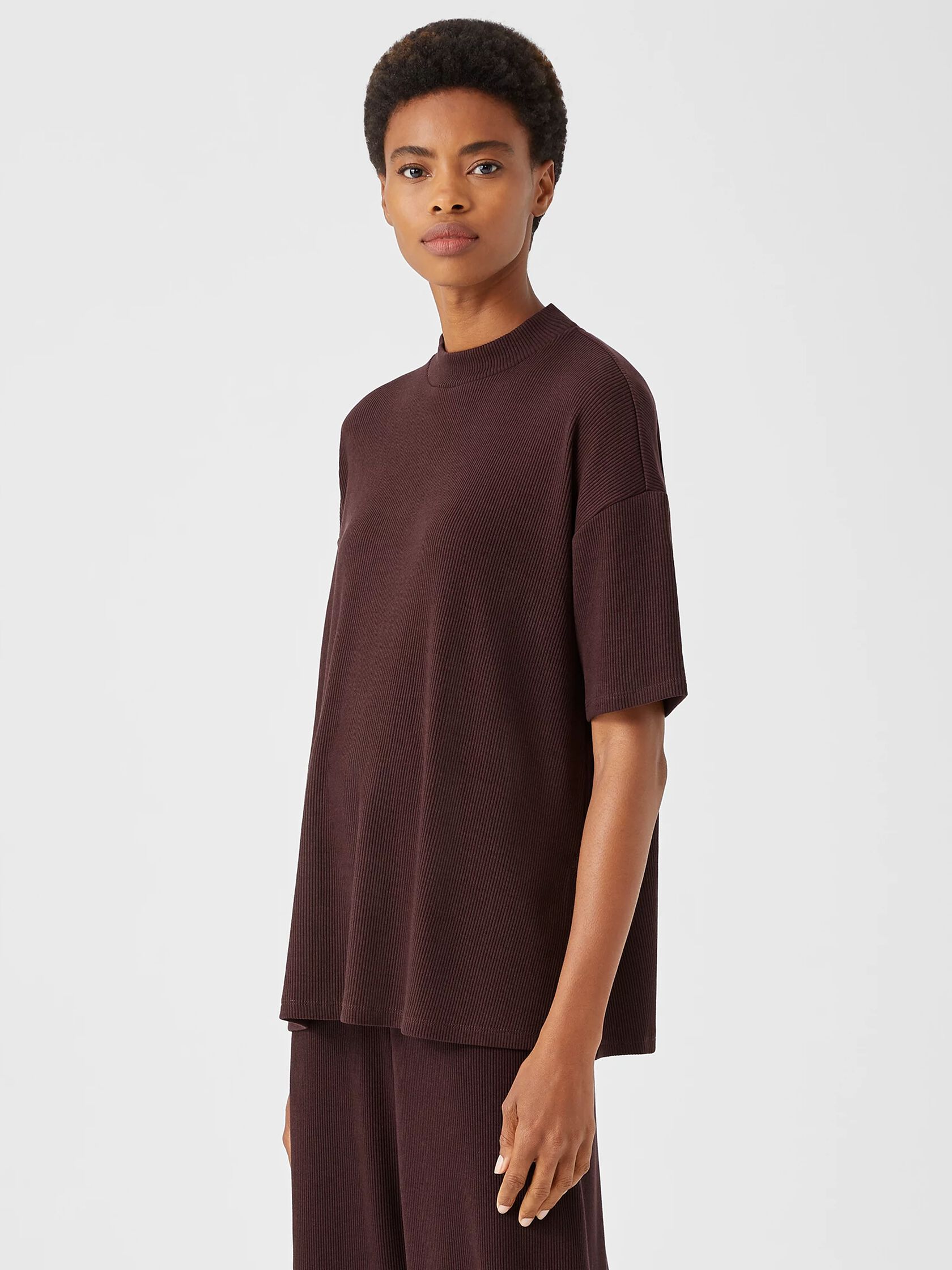 Ribbed Organic Cotton Blend Top