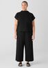 Crinkled Jersey Wide-Leg Pant