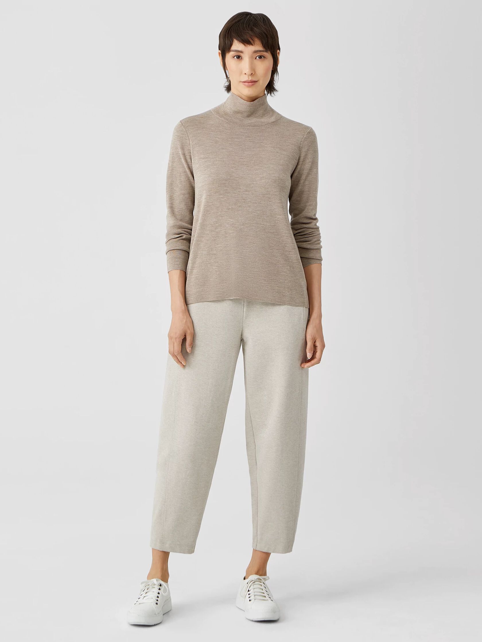 Ultrafine Merino Scrunch Neck Top in Responsible Wool
