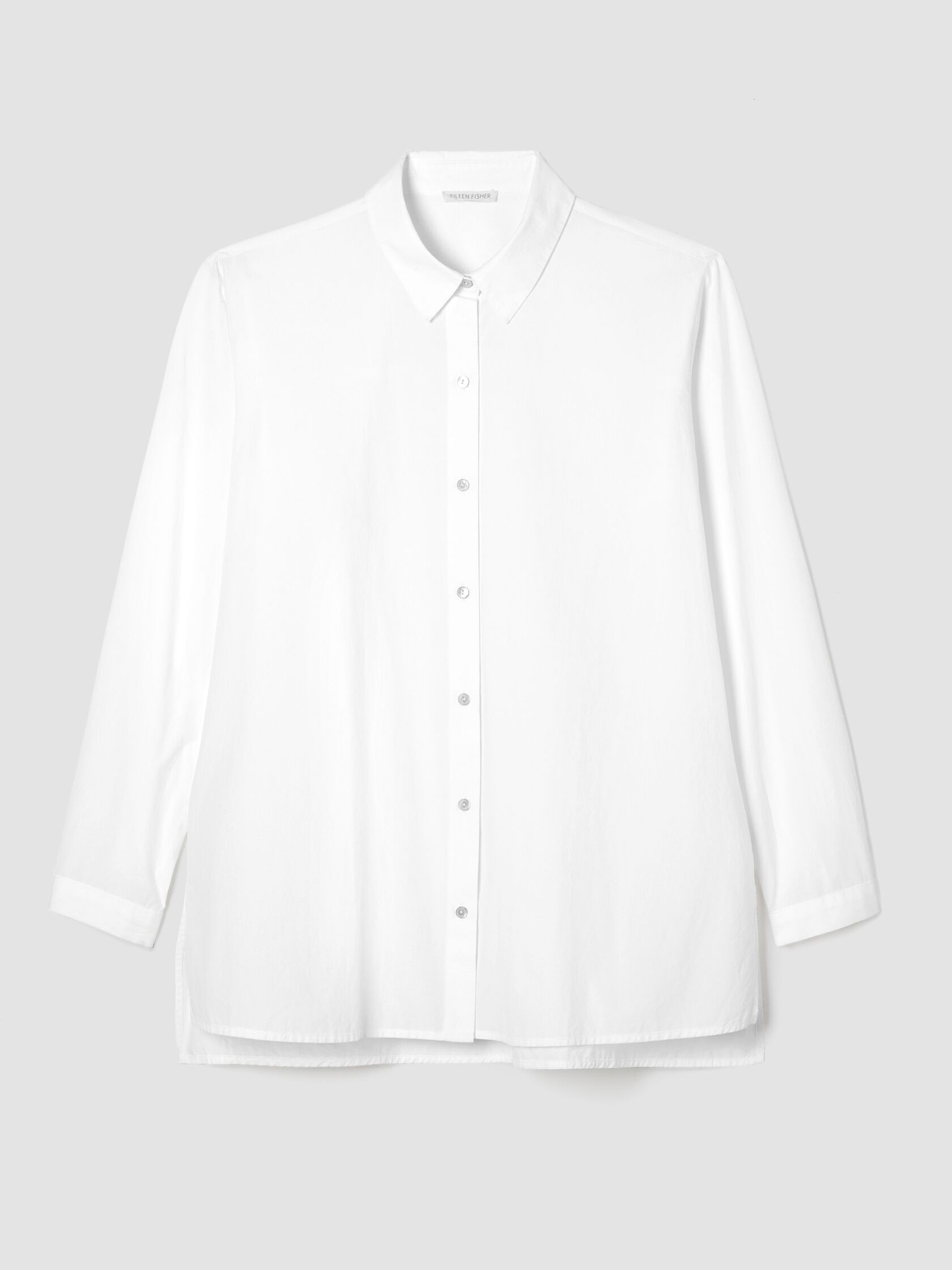 Washed Organic Cotton Poplin Classic Collar Shirt