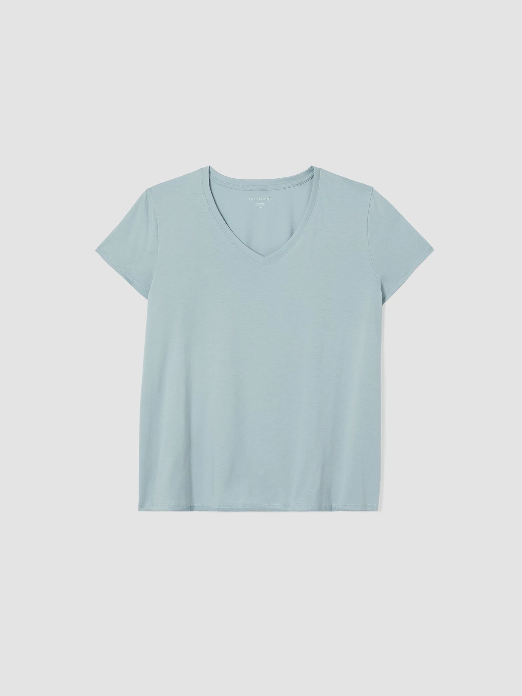 Organic Pima Cotton Jersey V-Neck Tee