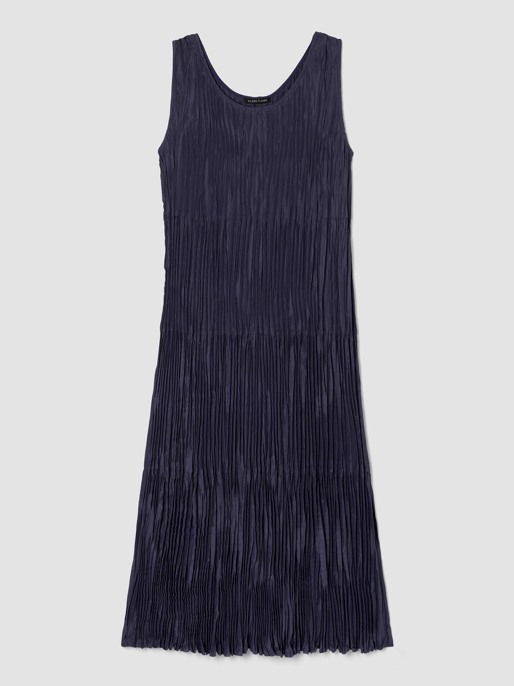 Crushed Silk Tiered Dress