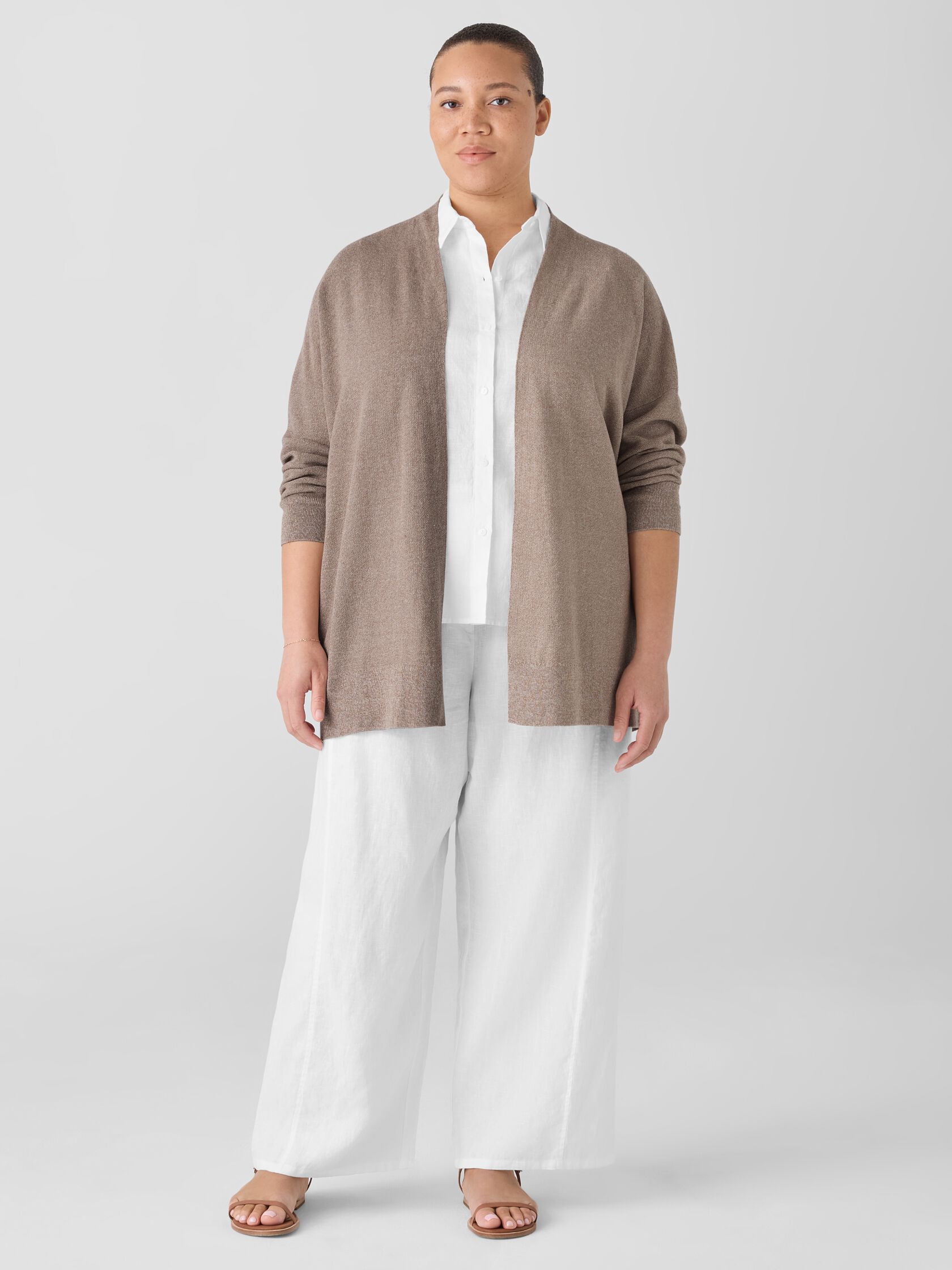 Organic Linen Cotton Long Cardigan
