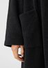 Boucle Wool Knit Long Coat