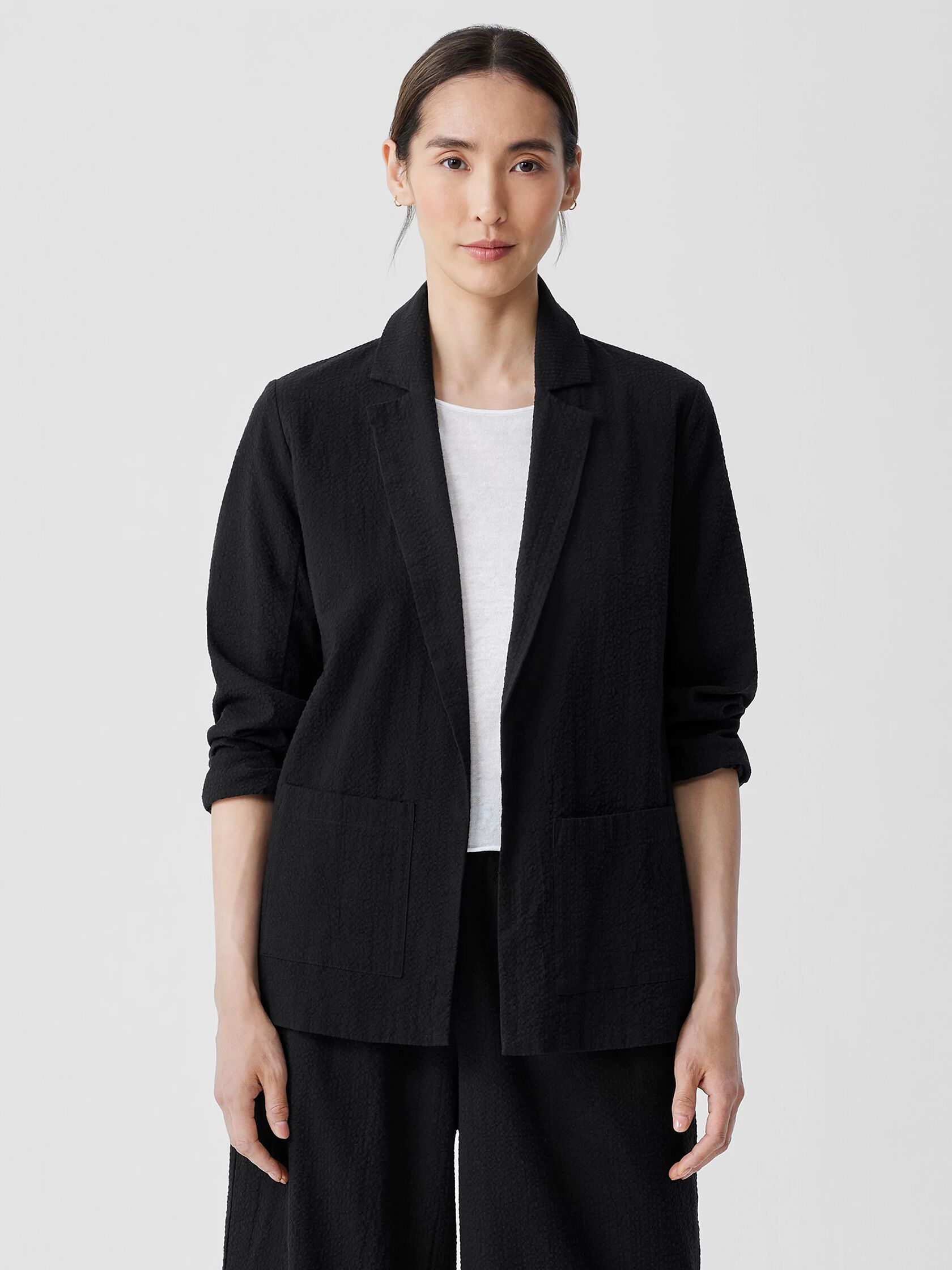 Organic Cotton Ripple Blazer