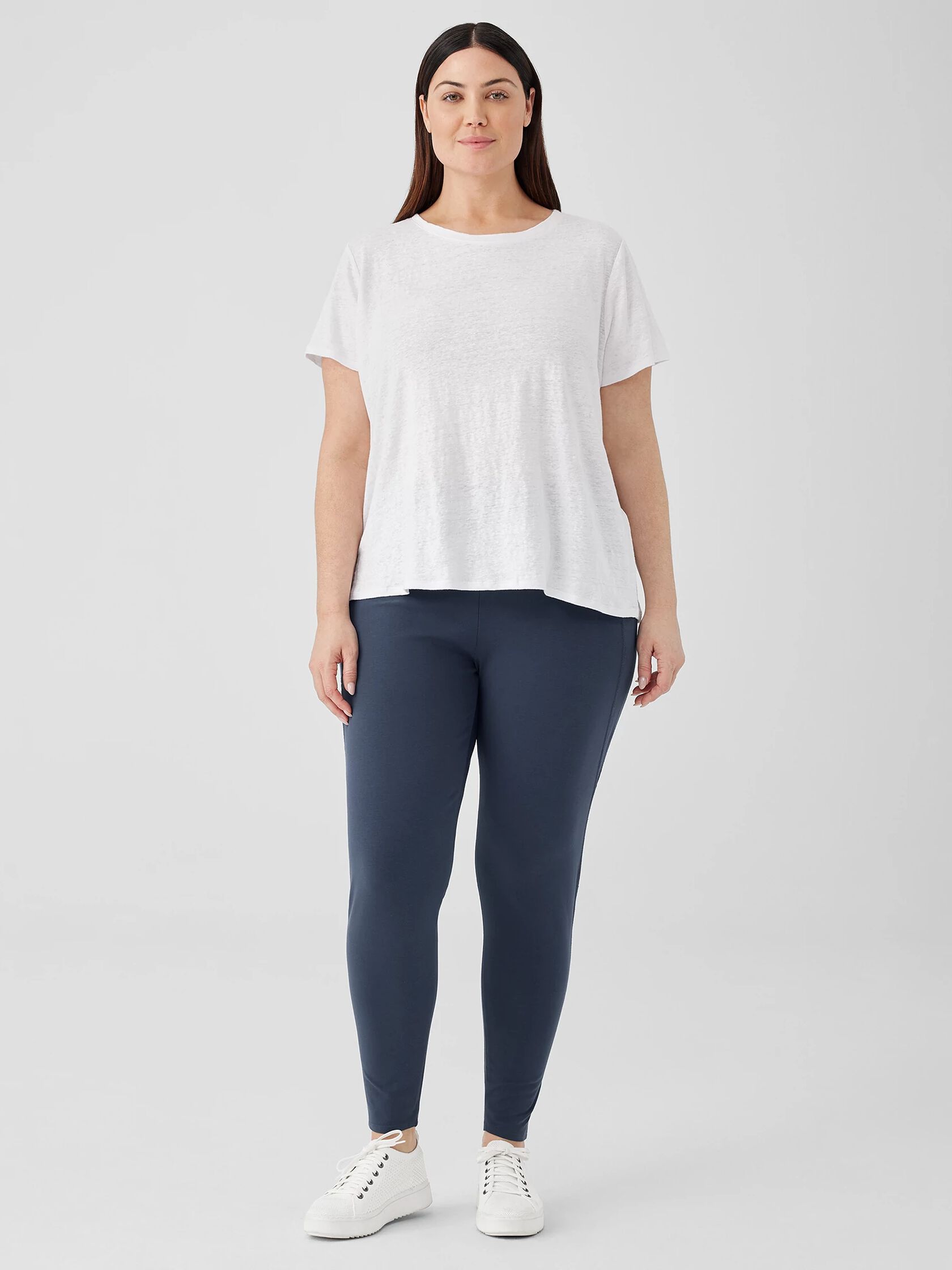 Pima Cotton Stretch Jersey High-Waisted Leggings