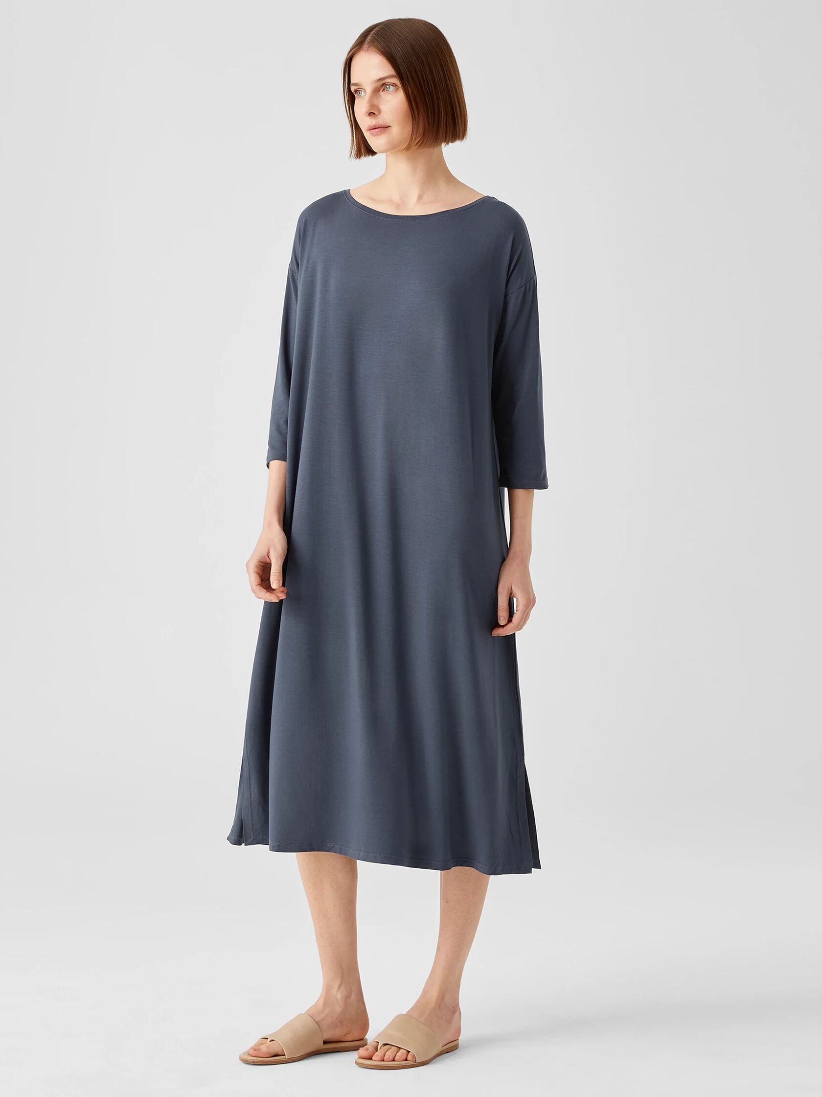 Fine Jersey Boatneck Dress
