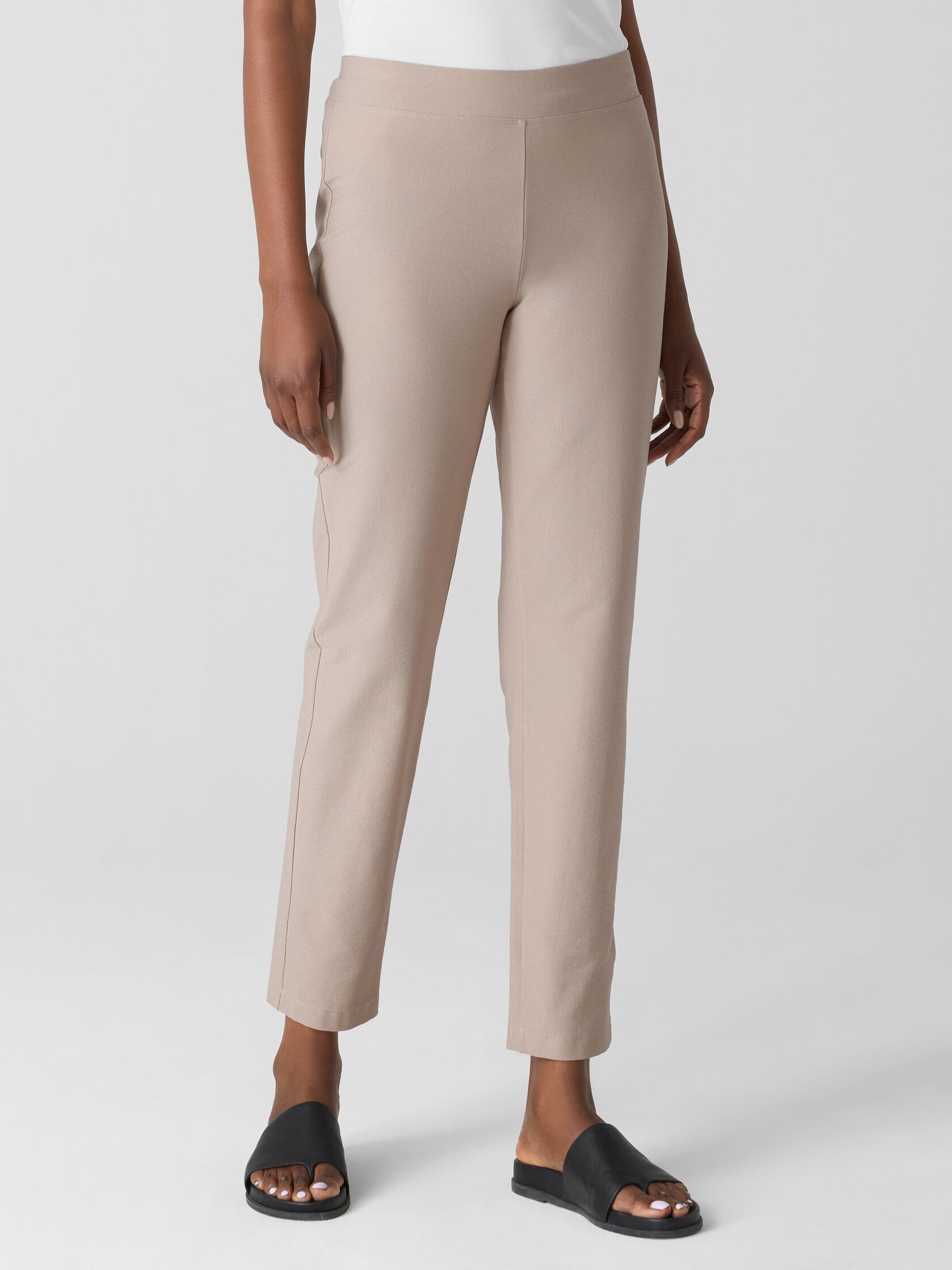 Washable Stretch Crepe Slim Pant