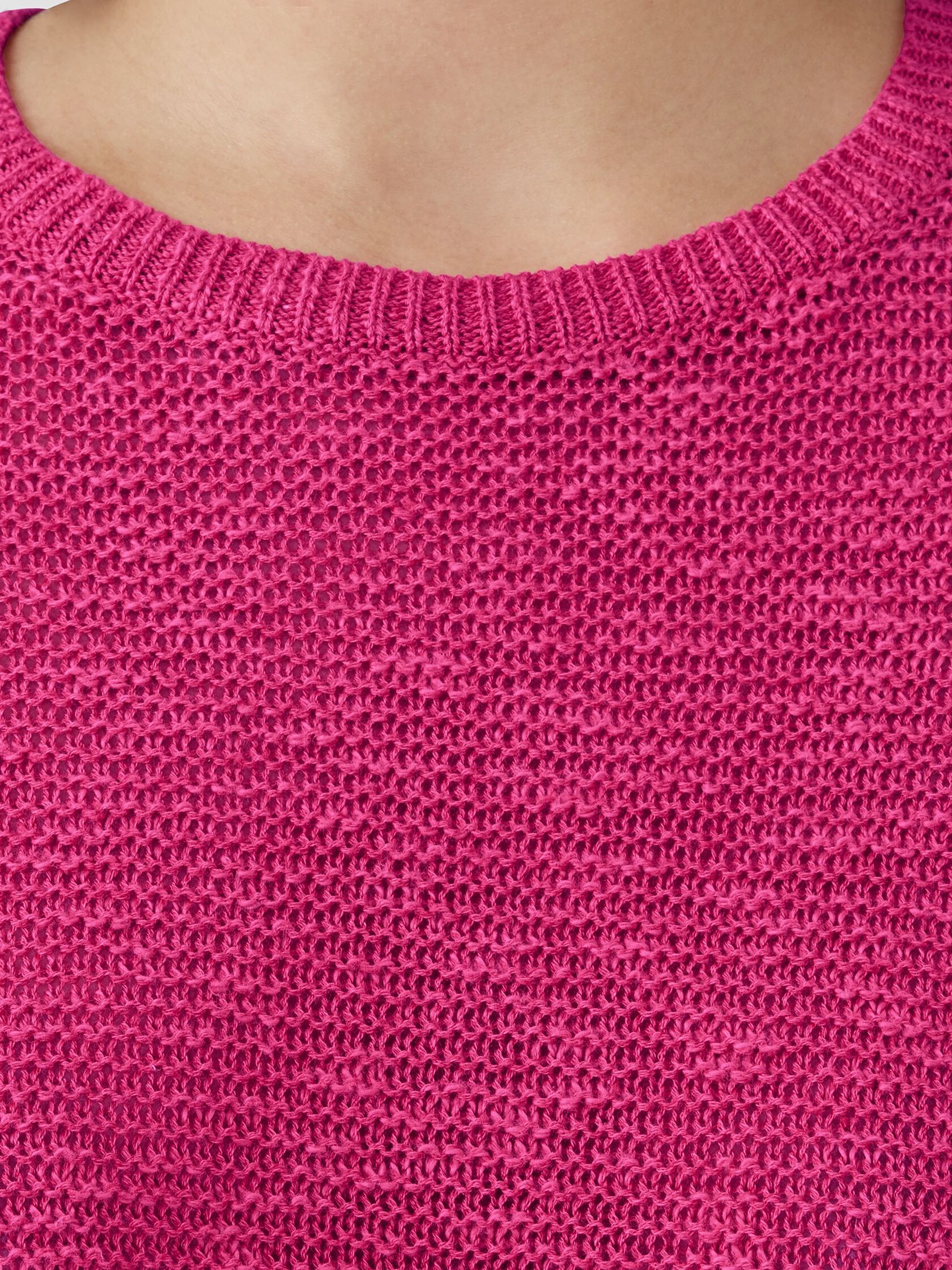 Organic Linen Cotton Slub Crew Neck Top