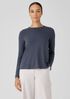 Stretch Jersey Knit Crew Neck Top