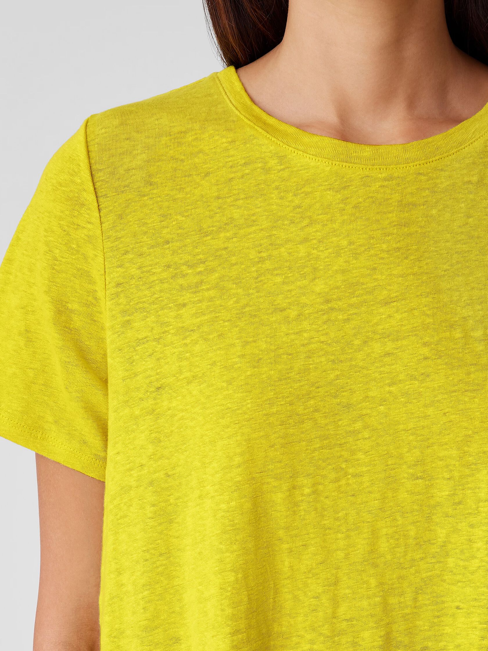 Organic Linen Jersey Crew Neck Tee