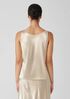 Stretch Silk Charmeuse V-Neck Tank