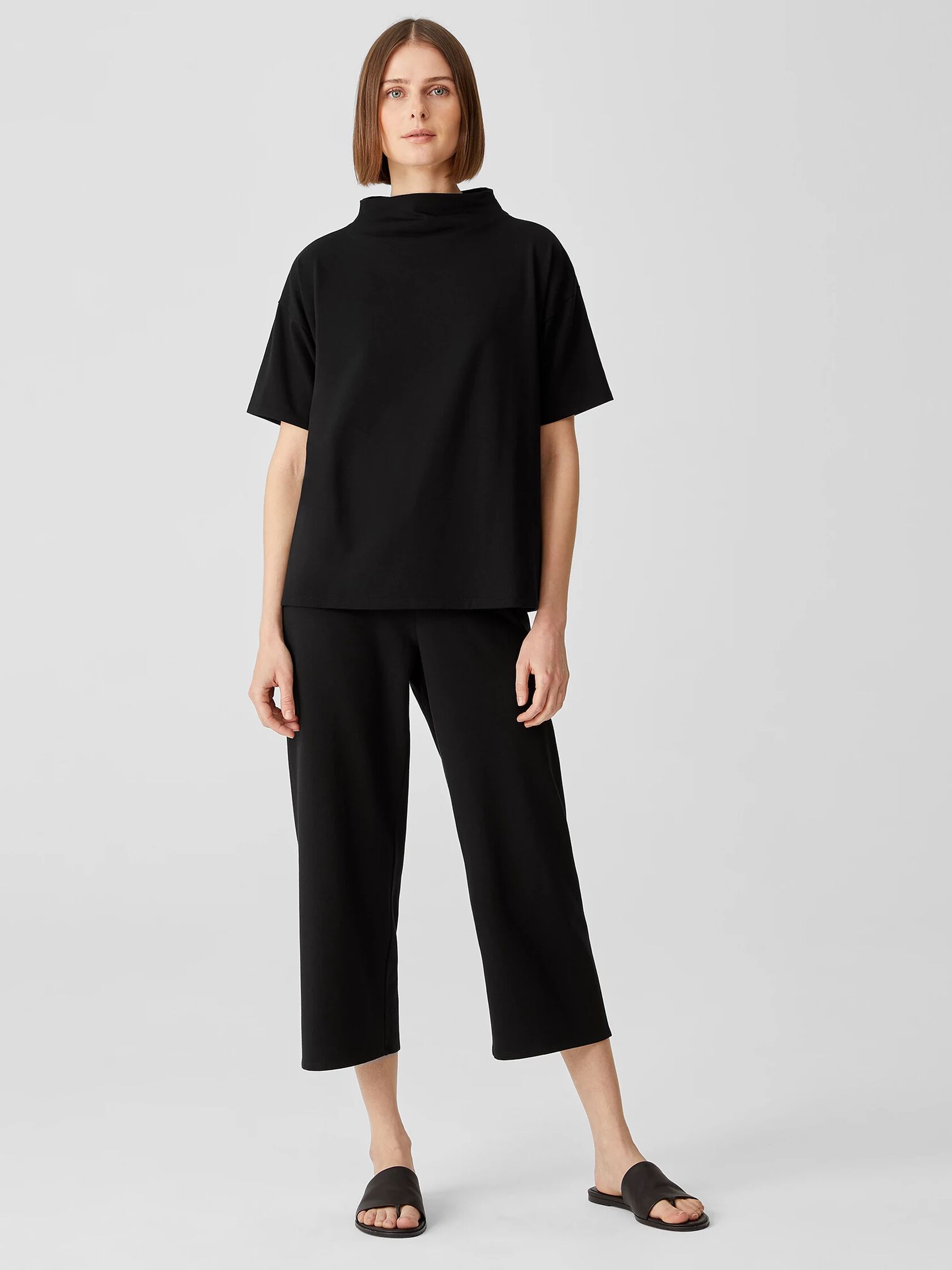 Traceable Organic Cotton Jersey Funnel Neck Top