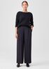 Silk Double Crepe Wide-Leg Pant
