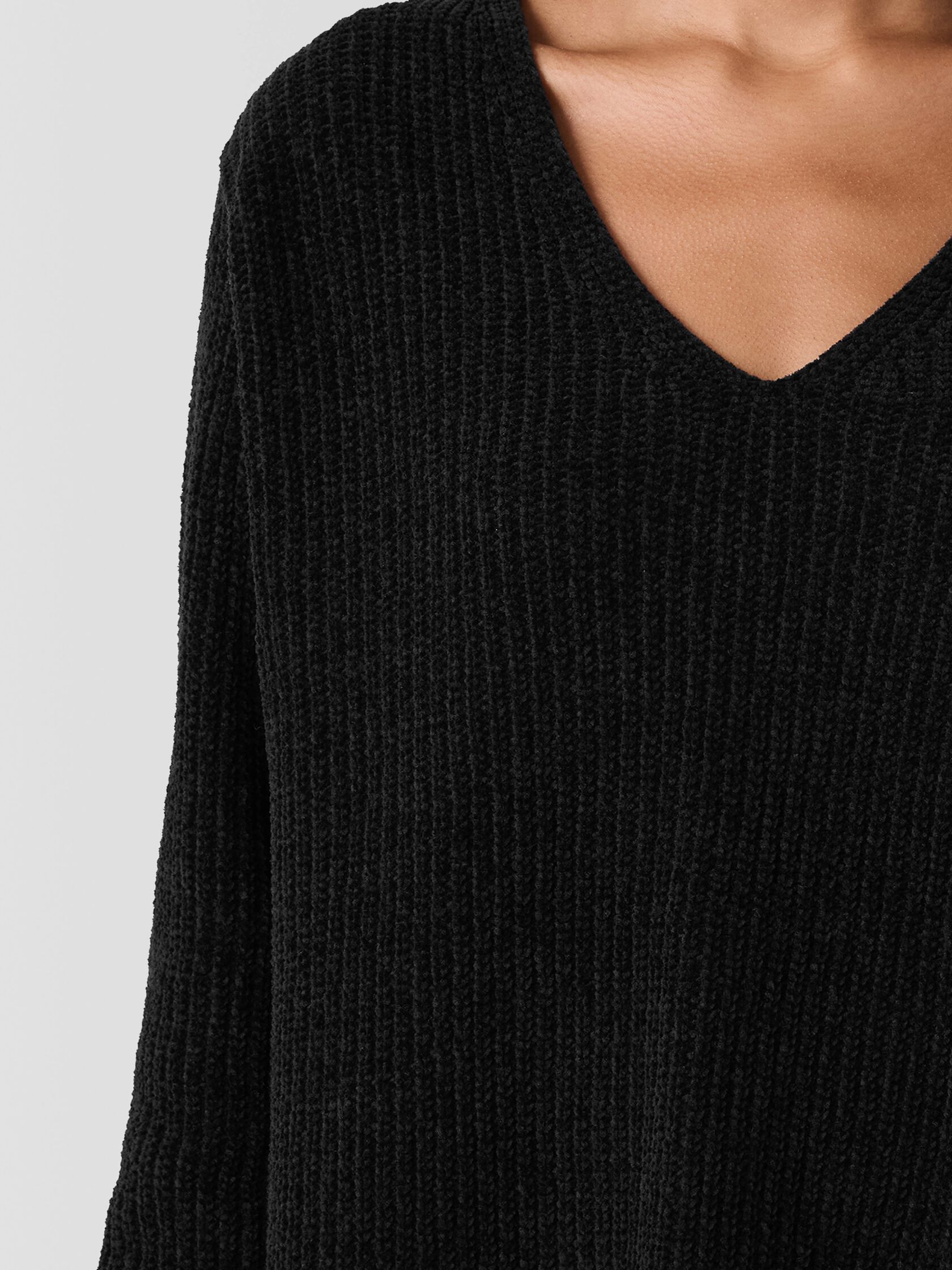 Organic Cotton Chenille V-Neck Top