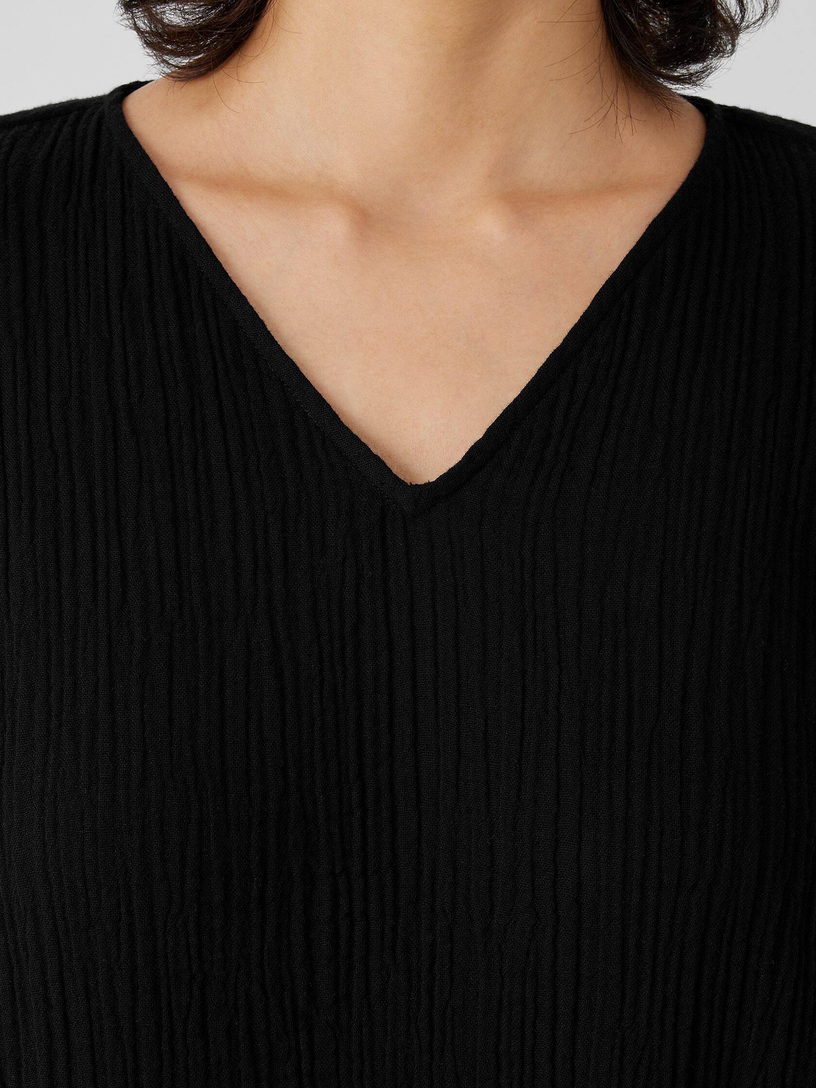 Organic Cotton&nbsp;Gauze V-Neck Dress