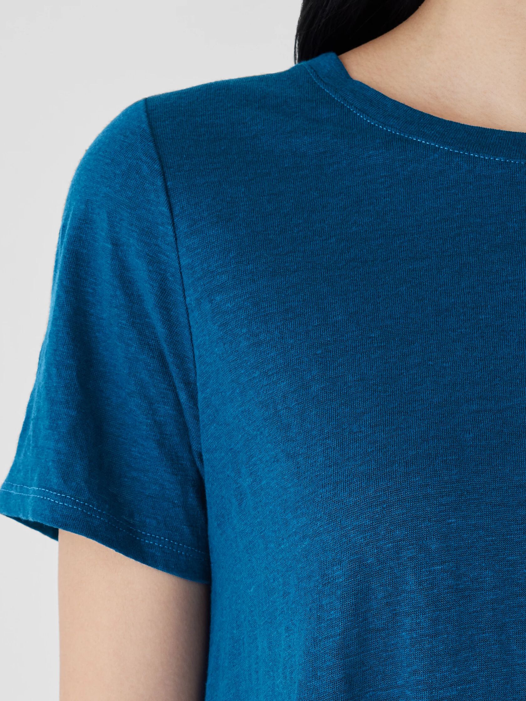 Organic Linen Jersey Crew Neck Tee