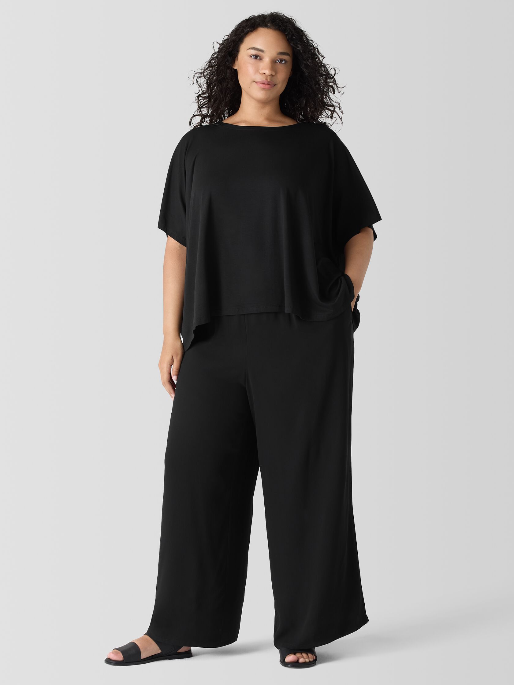 Fine Jersey Crew Neck Box-Top