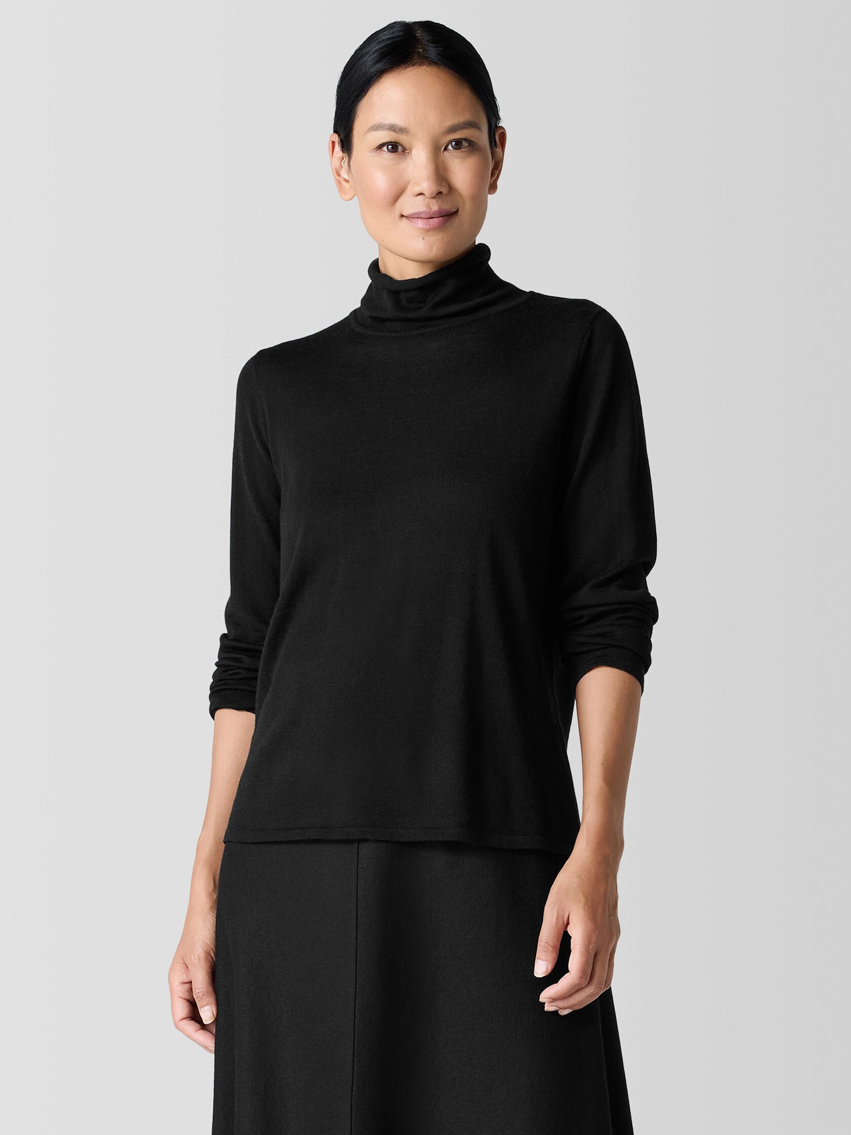 Fine Merino Turtleneck Top in&nbsp;Regenerative Wool