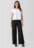 Pima Cotton Stretch Jersey Wide-Leg Pant