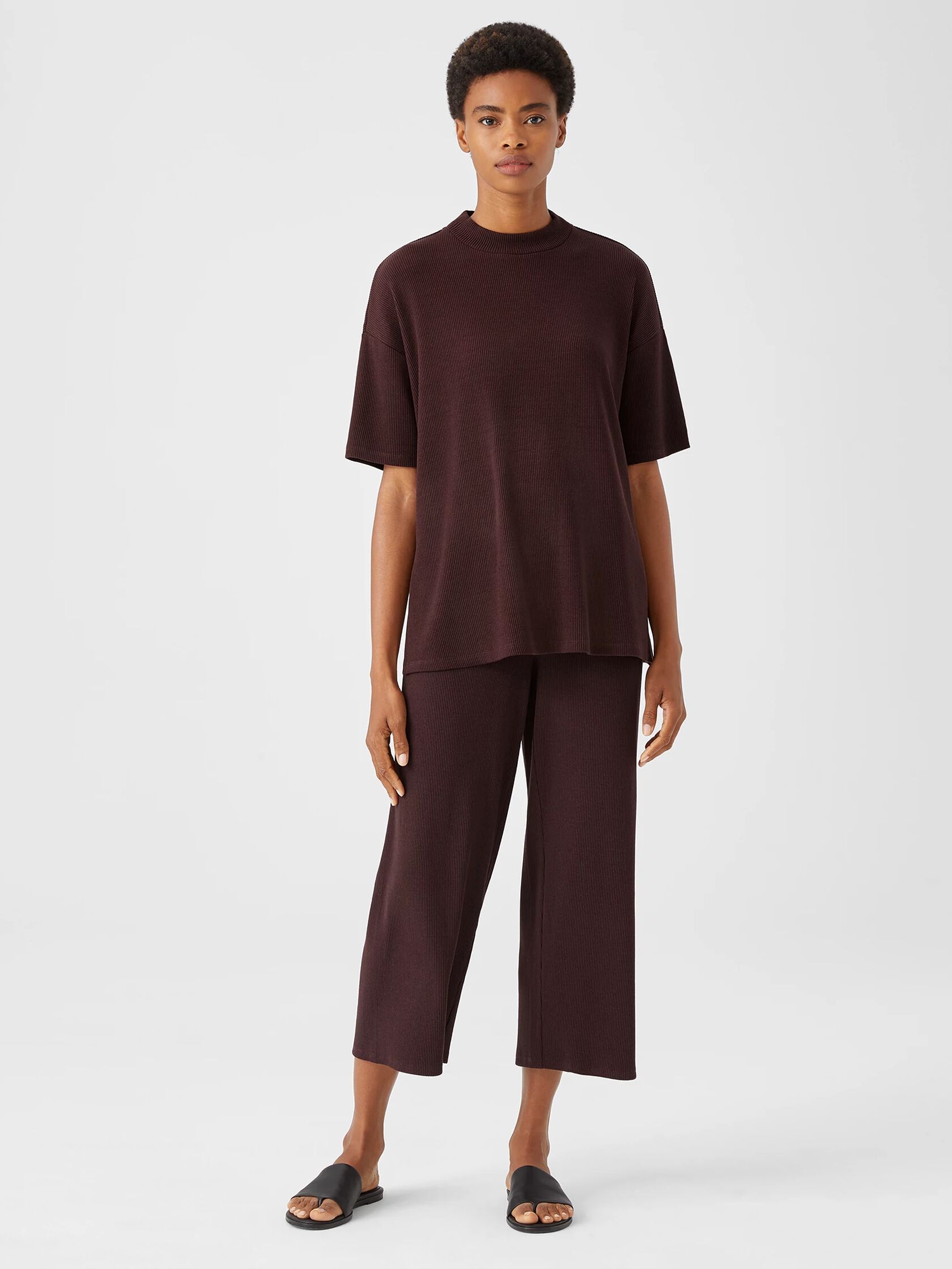 Ribbed Organic Cotton Blend Top