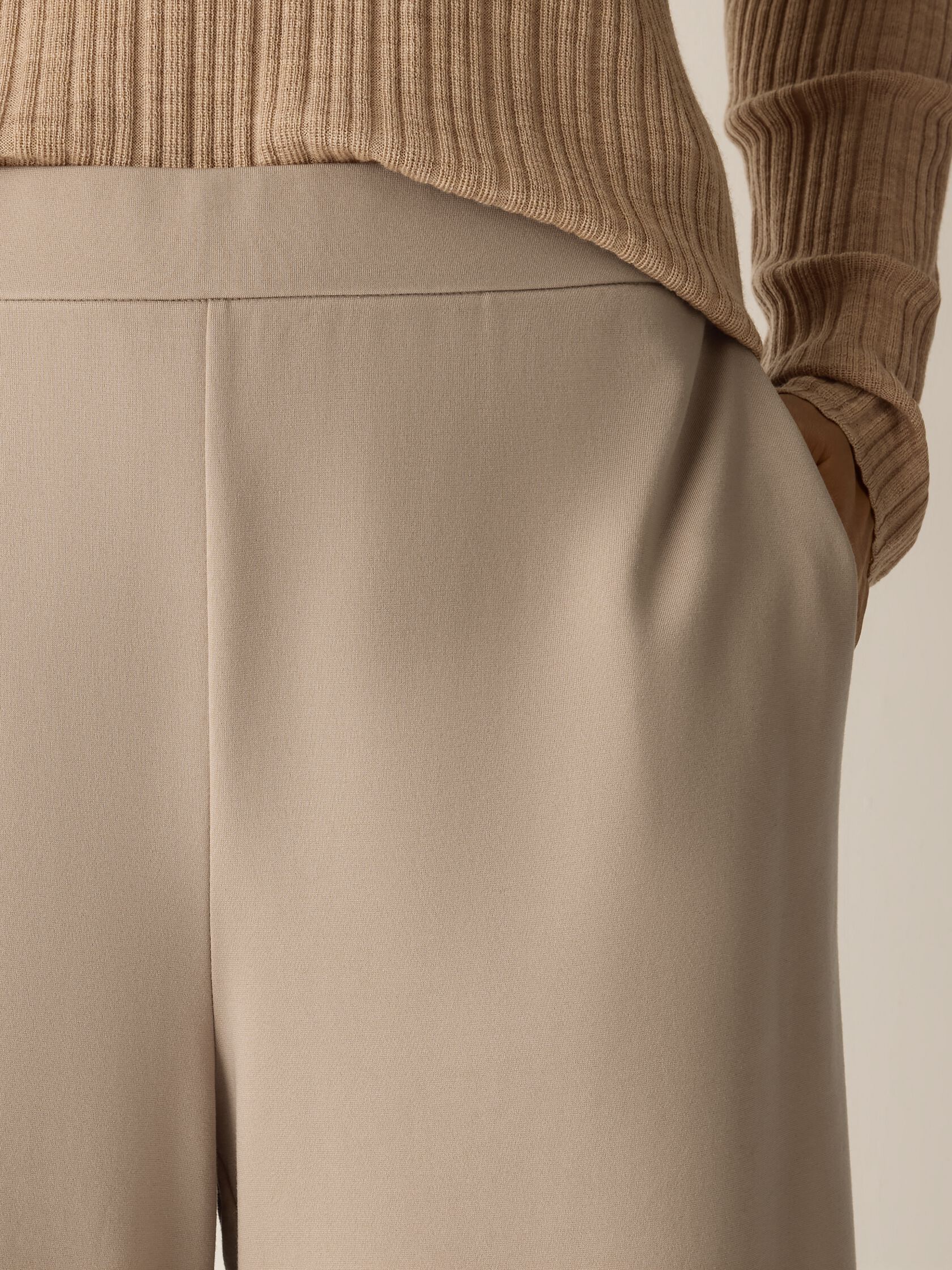 Washable Flex Ponte Wide-Leg Pant