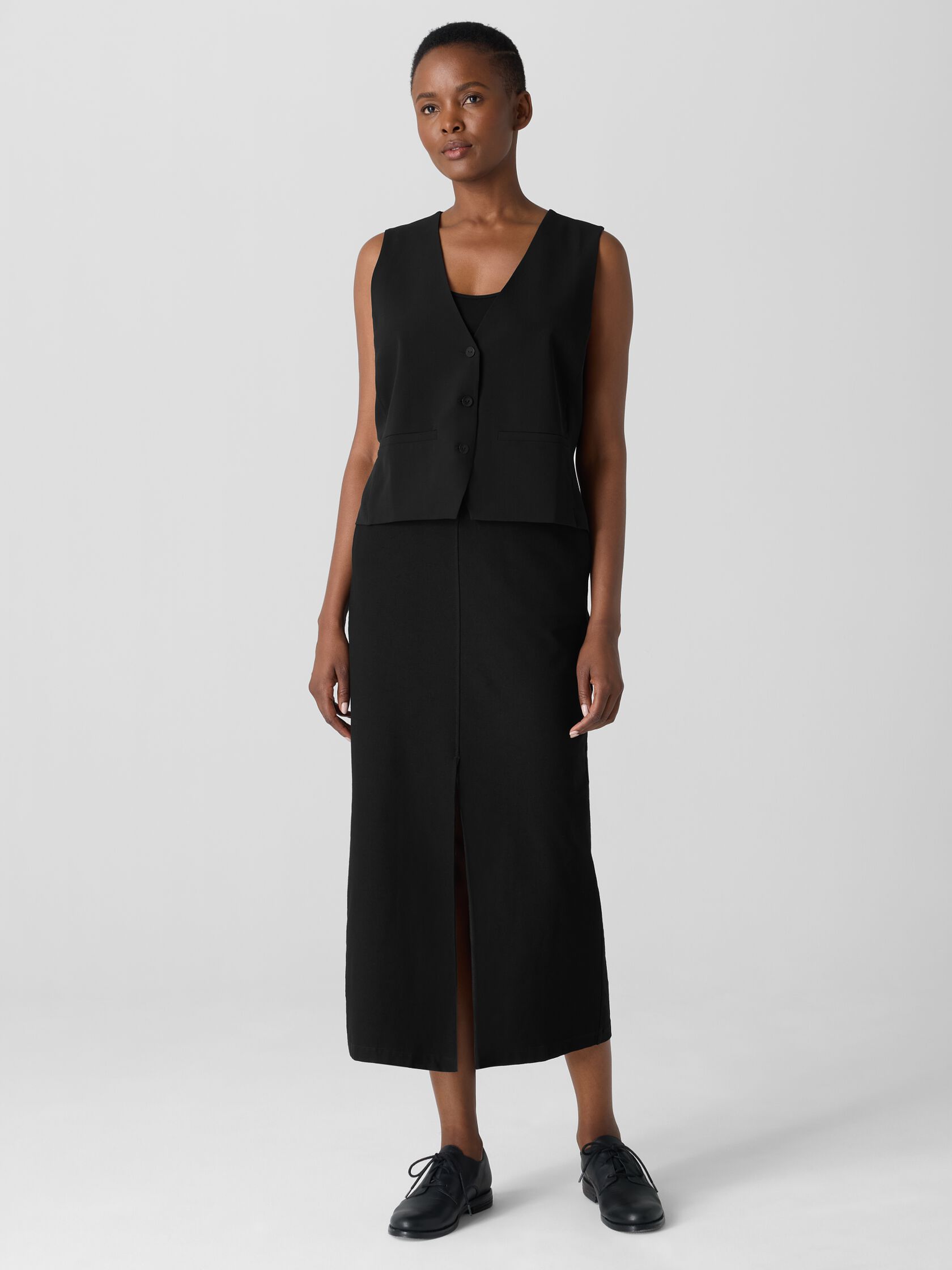 Washable Stretch Crepe Skirt