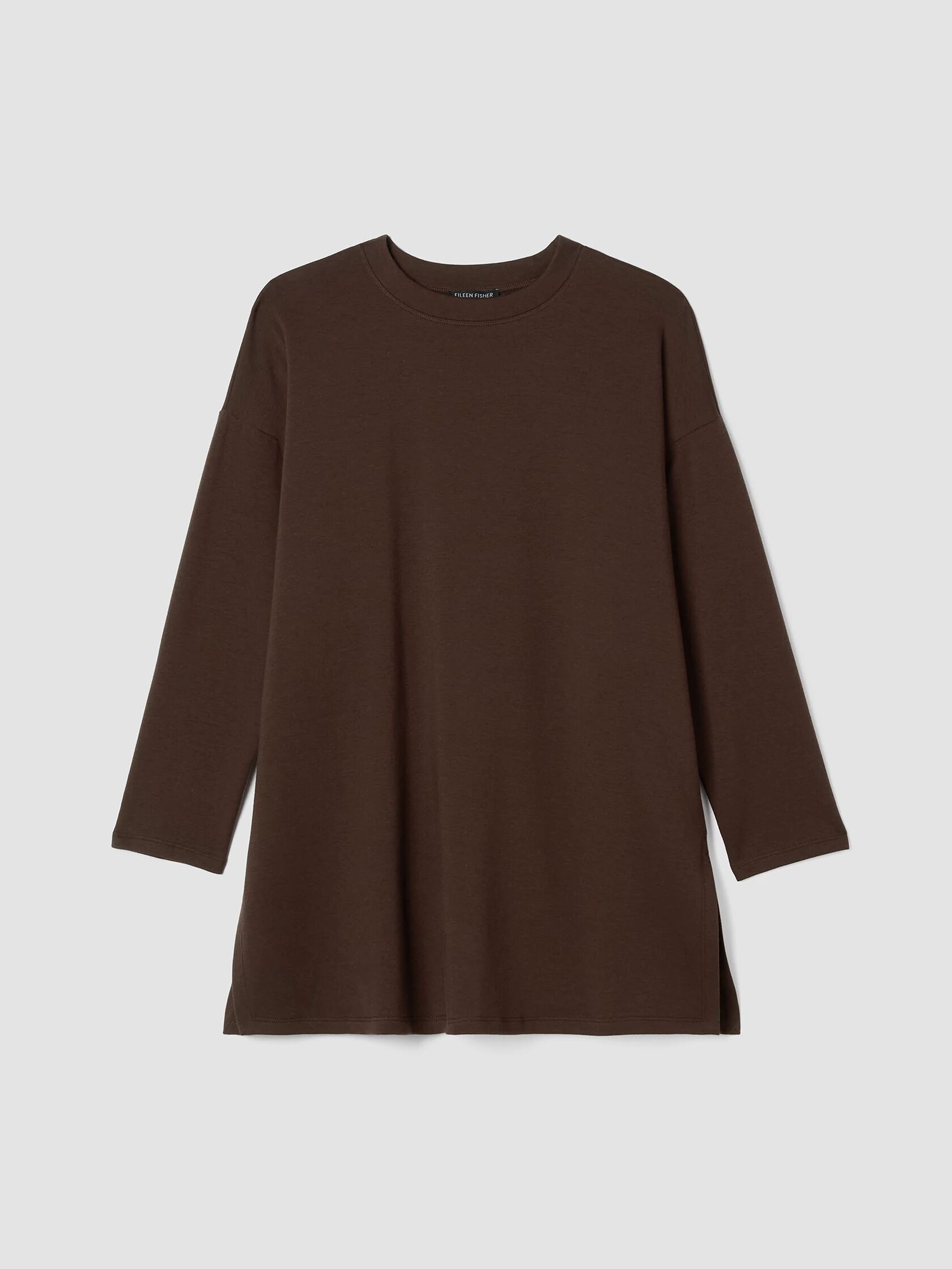 Cozy Brushed Terry Hug Crew Neck Long Top