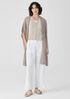 Organic Linen D&eacute;lav&eacute; Long Cardigan