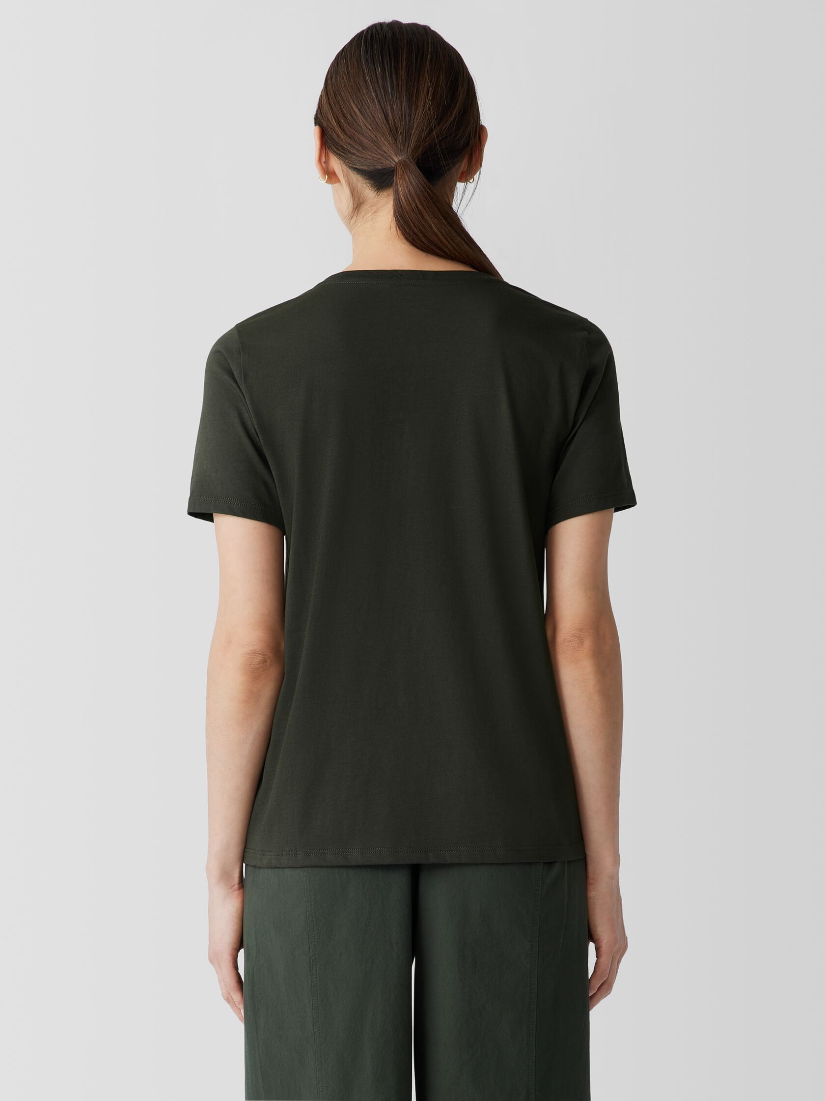 Organic Pima Cotton Jersey&nbsp;Round Neck Tee