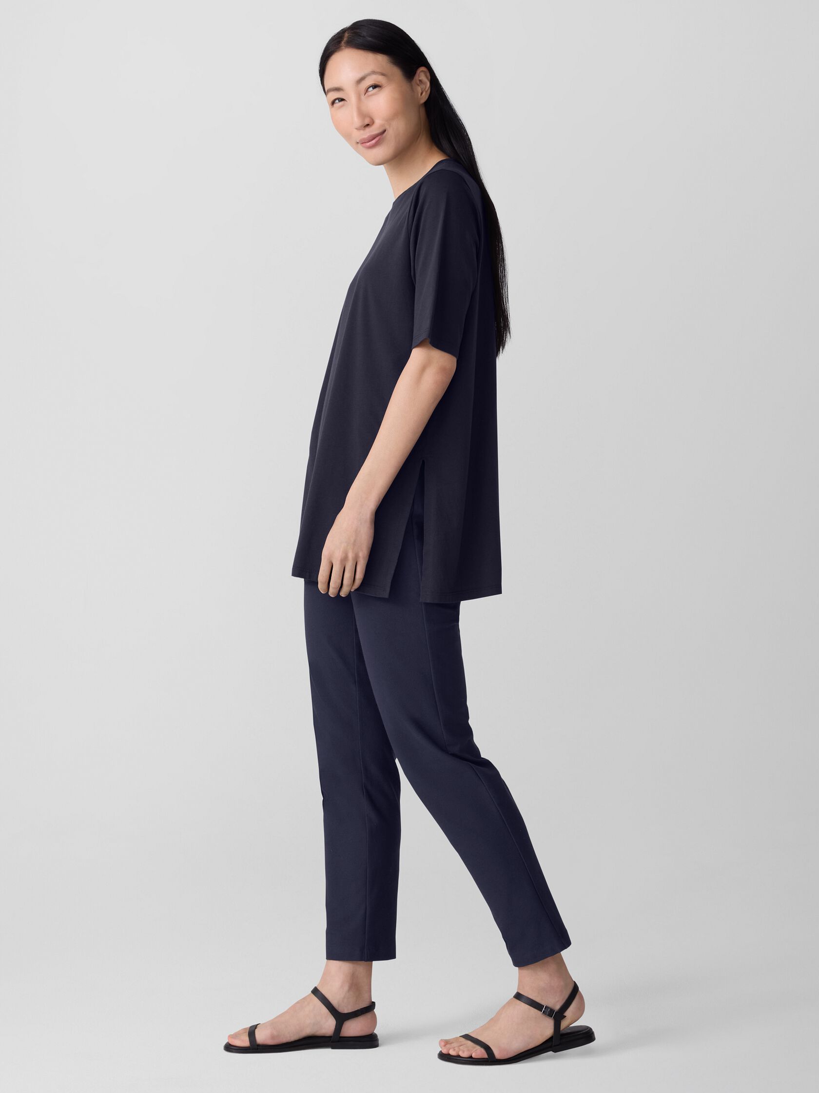 Organic Pima Cotton Jersey Long Tee