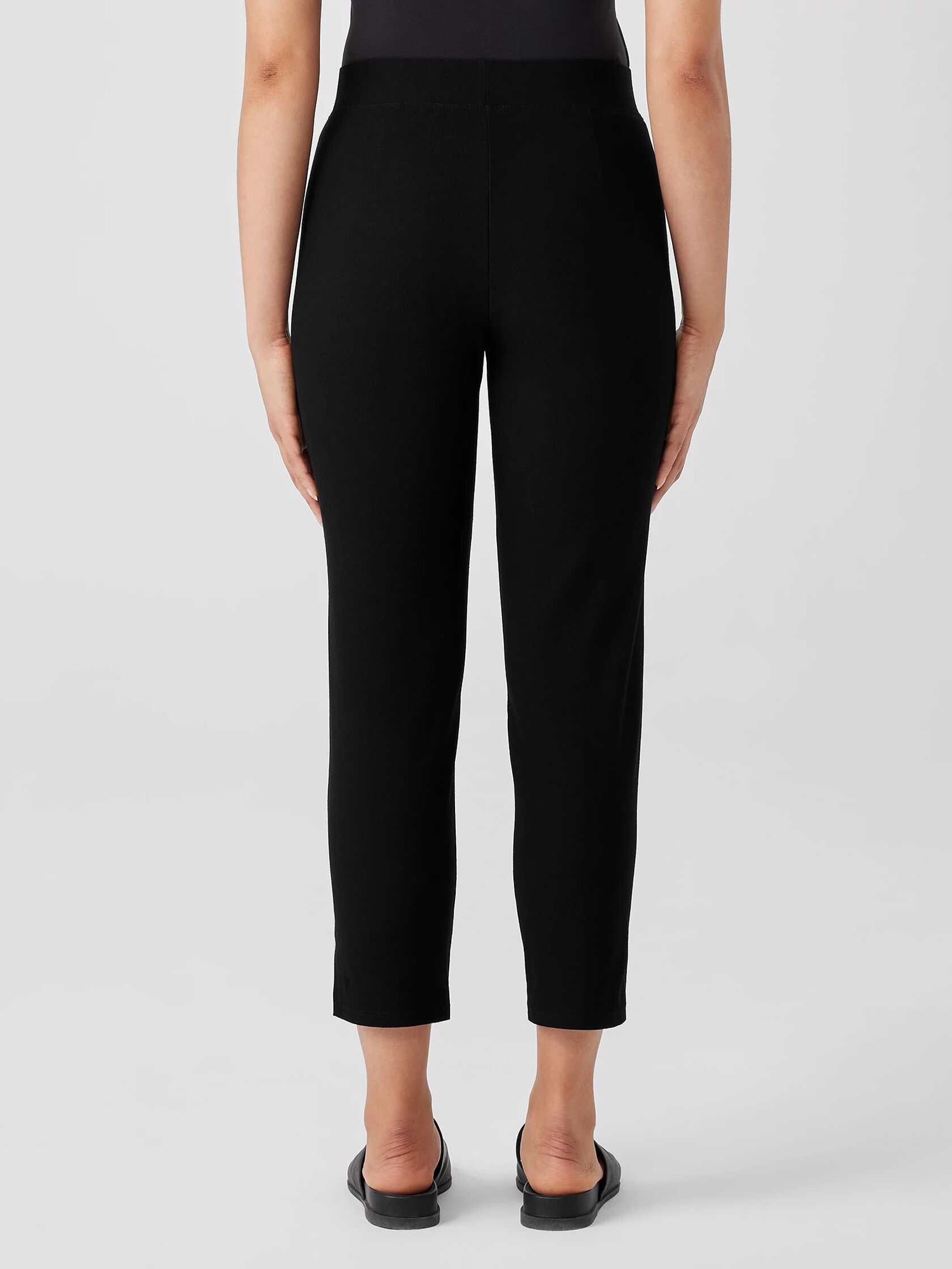 Washable Stretch Crepe Pant with Slits
