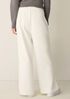 Waffle Cotton Blend Doubleknit Wide-Leg Pant