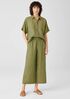 Washed Organic Linen Delave Wide-Leg Pant