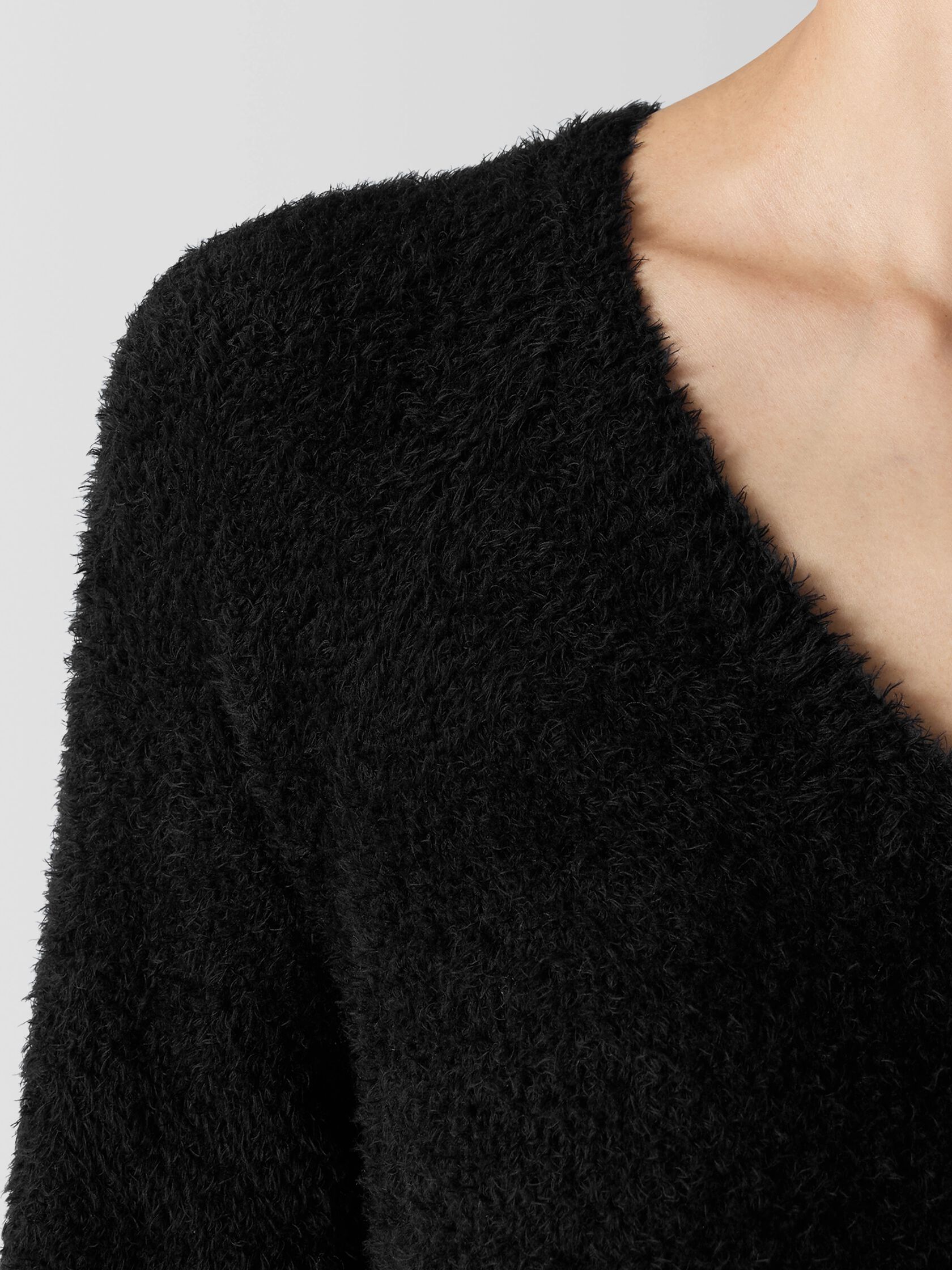 Organic Cotton Eyelash V-Neck Top