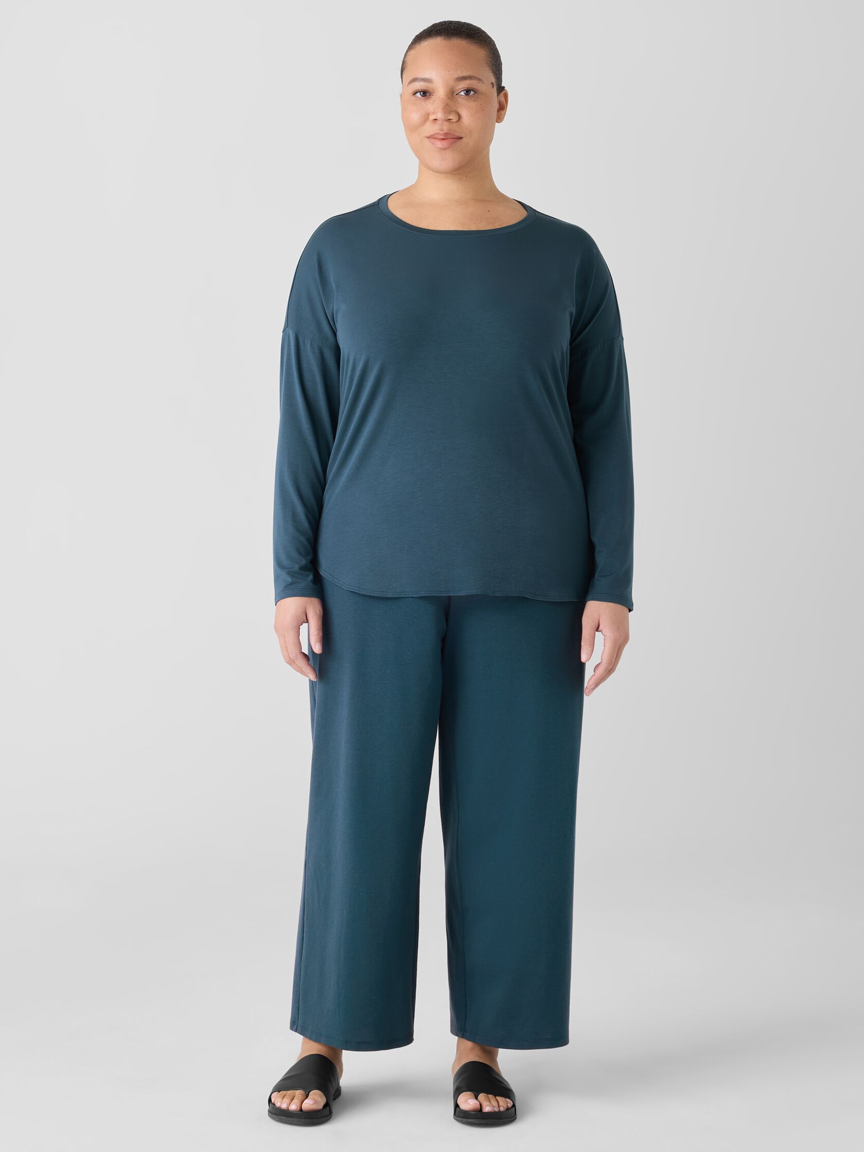 Fine Jersey Round Neck Top