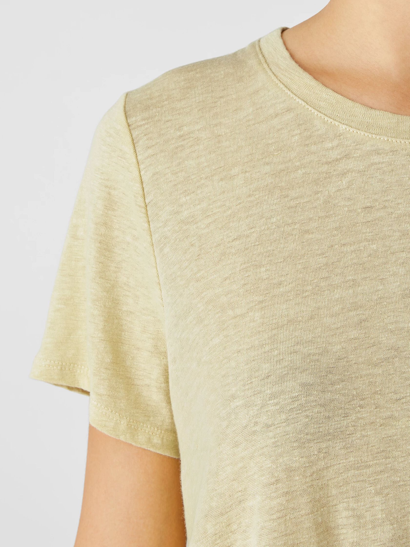 Organic Linen Jersey Crew Neck Tee